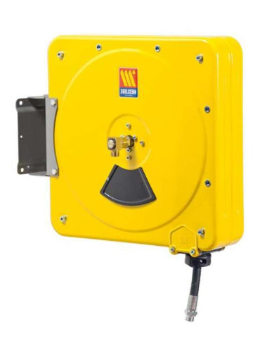 Enrollador orientable para grasa cerrado con manguera 18mts hasta 400 Bar MECLUBE CF-500