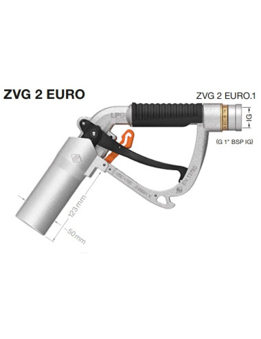 Boquerel para GLP con acople Euro ELAFLEX ZVG 2 EURO