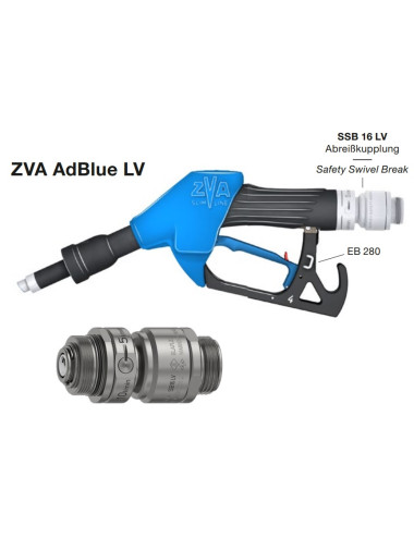 Pistola automática AdBlue con ruptor de seguridad SSB-16 LV EA075 ZVA ADBLUE LV (Vehículos Ligeros)