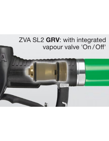 Pistola automática con válvula on/off para recuperación de vapores ZVA SLIMLINE 2 GRV