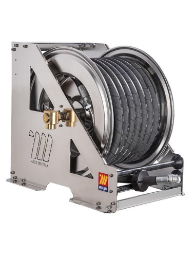 Enrollador automático INOX para manguera aire y agua hasta 50 metros MECLUBE HDX-560