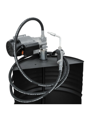 Kit suministro para bidones aceite y lubricantes alta densidad con bomba eléctrica PIUSI DRUM VISCOMAT GEAR