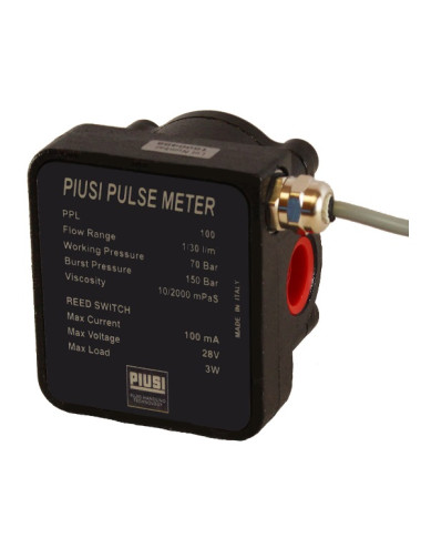 Medidor emisor de pulsos para lubricantes 1-30 L/min PIUSI K400 PULSER