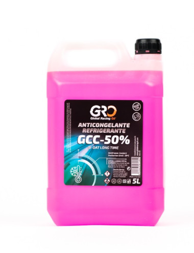 Líquido anticongelante 100% orgánico GRO GCC-50% Si-OAT LONG TIME G-13 ROSA