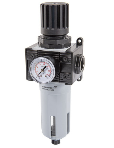 Regulador de presión con filtro y manómetro MECLUBE