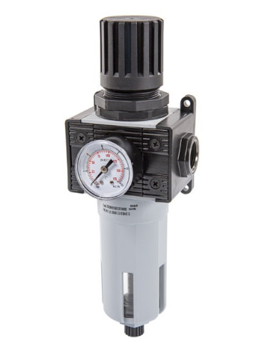 Regulador de presión de aire con filtro y manómetro MECLUBE